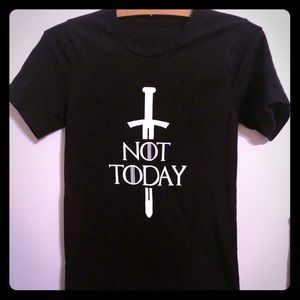 Small Black Game of Thrones “Not Today” Shirt